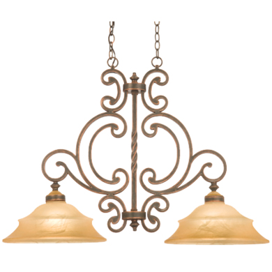 C118-4437AC By Kalco Lighting-Hamilton Collection Antique Copper Finish (2) 100-Watt Medium Base