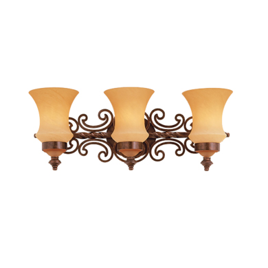 C118-4443CC By Kalco Lighting-Hamilton Collection Copper Claret Finish (3) 100-Watt Medium Base