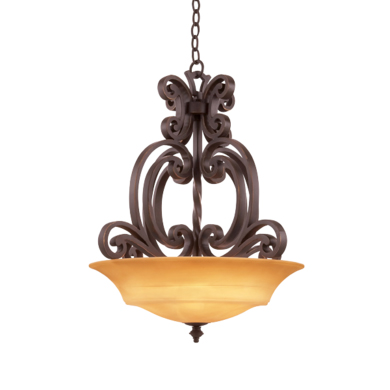C118-4449TP By Kalco Lighting-Hamilton Collection Tawny Port Finish (3) 100-Watt Medium Base