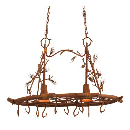 C118-5038PD By Kalco Lighting-Ponderosa Collection Ponderosa Finish 2-Lt. Pot Rack