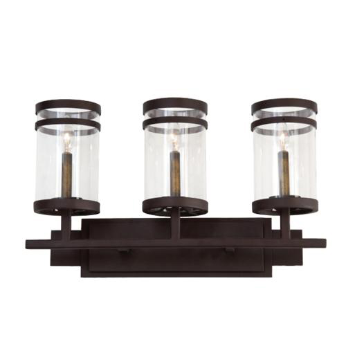 C118-5793BZ By Kalco Lighting-Morris Collection Bronze Finish 3-Lt. Bath