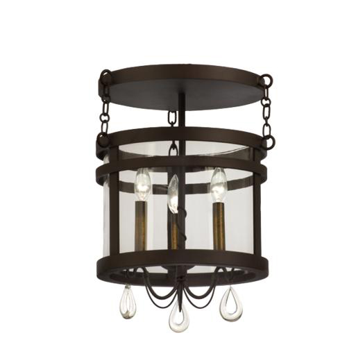 C118-5798BZ By Kalco Lighting-Morris Collection Bronze Finish 12-Lt. Semi-Flush