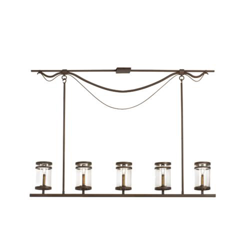 C118-5801BZ By Kalco Lighting-Morris Collection Bronze Finish 5-Lt. Island