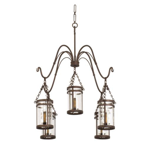 C118-5802BZ By Kalco Lighting-Morris Collection Bronze Finish 5-Lt. Chandelier