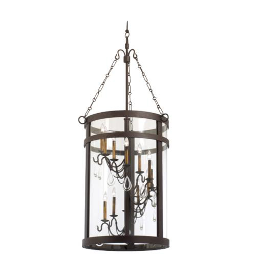 C118-5804BZ By Kalco Lighting-Morris Collection Bronze Finish 12-Lt. Foyer Lantern