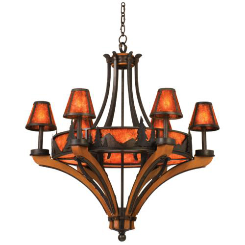 C118-5811NI By Kalco Lighting-Aspen Collection Natural Iron Finish 12-Lt. Chandelier