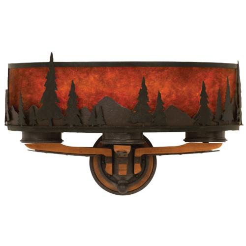C118-5815NI By Kalco Lighting-Aspen Collection Natural Iron Finish 3-Lt. Wall Sconce