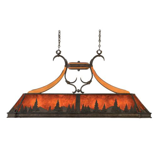 C118-5827NI By Kalco Lighting-Aspen Collection Natural Iron Finish 5-Lt. Island