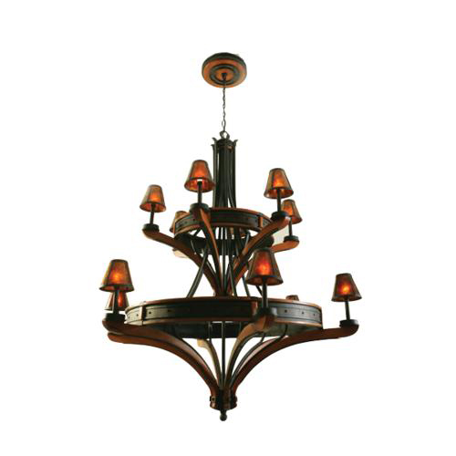 C118-5832NI By Kalco Lighting-Aspen Collection Natural Iron Finish 12-Lt. Chandelier