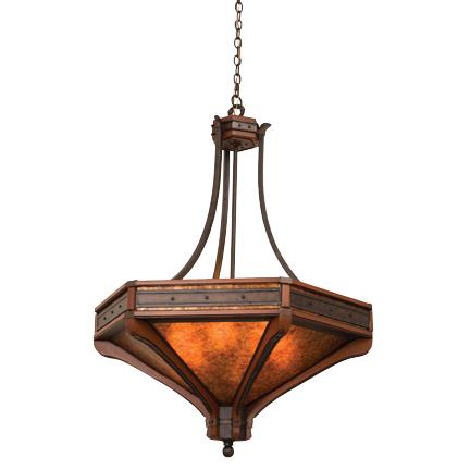 C118-5839NI By Kalco Lighting-Aspen Collection Natural Iron Finish 6-Lt. Pendant