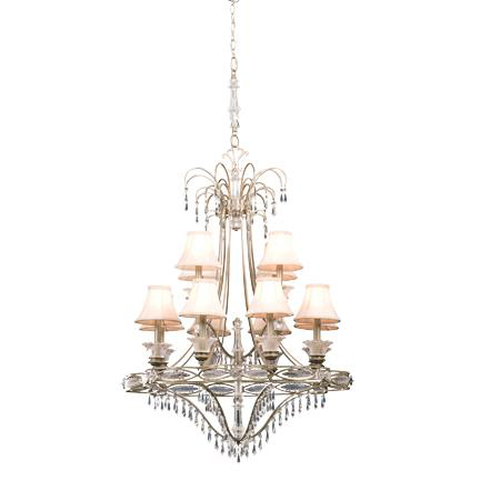 C118-5923AV By Kalco Lighting-Surrey Collection Avignon Finish 12-Lt. Chandelier