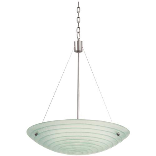 C118-5985SN By Kalco Lighting-Aqueous Collection Satin Nickel Finish 3-Lt. Pendant