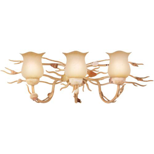 C118-6073CR By Kalco Lighting-Atlantis Collection Coral Finish 3-Lt. Bath