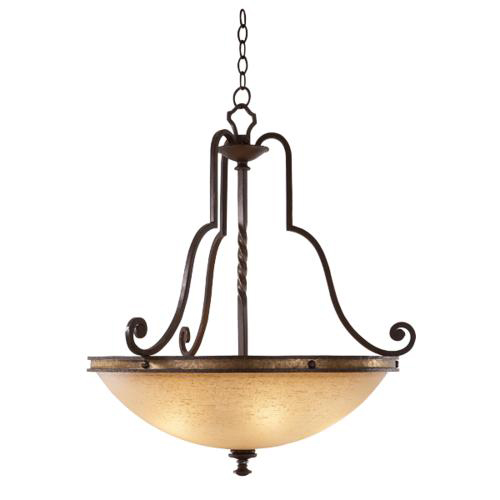 C118-6107TP-2 By Kalco Lighting-Durango Collection Tawny Port Finish 5-Lt. 29" Pendant