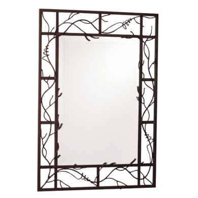 C118-830BA By Kalco Lighting-Vine Collection Bark Finish Mirror