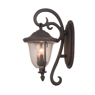 C118-9001MB By Kalco Lighting-Santa Barbara Collection Textured Matte Black Finish Small Wall Bracket
