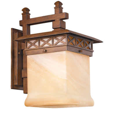 C118-9023WT By Kalco Lighting-Craftsman Collection Walnut Finish Large Wall Bracket