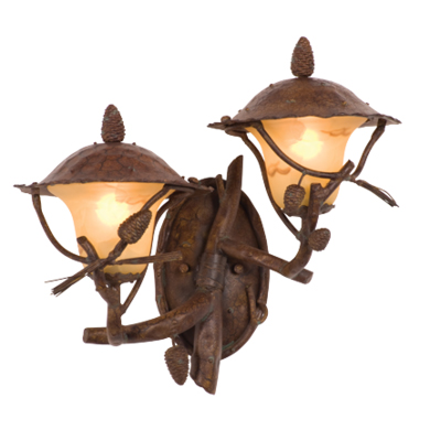 C118-9163PD By Kalco Lighting-Ponderosa Collection Ponderosa Finish 2-Lt. Wall Bracket (Right)