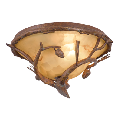 C118-9177PD By Kalco Lighting-Ponderosa Collection Ponderosa Finish Flush Mount