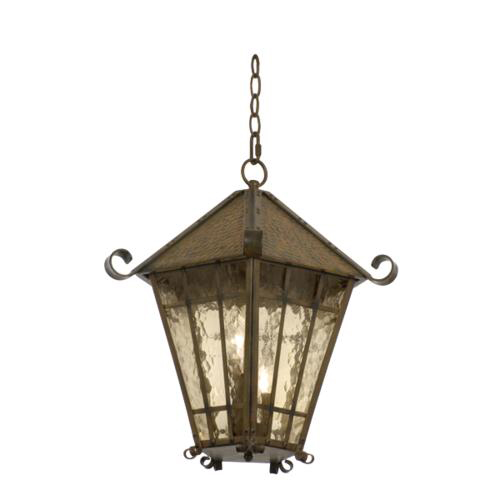 C118-9216RS By Kalco Lighting-Chalet Collection Rust Finish 3-Lt. Large Hanging Lantern