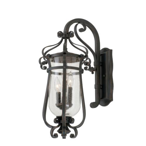 C118-9233AC By Kalco Lighting-Hartford Collection Antique Copper Finish 3-Lt. Large Wall Bracket