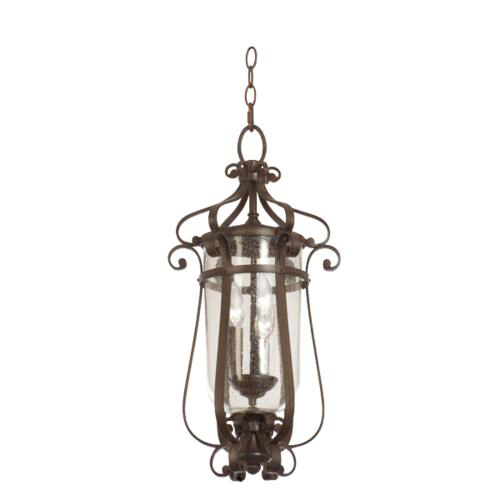 C118-9235BB By Kalco Lighting-Hartford Collection Burnished Bronze Finish 3-Lt. Medium Hanging Lantern