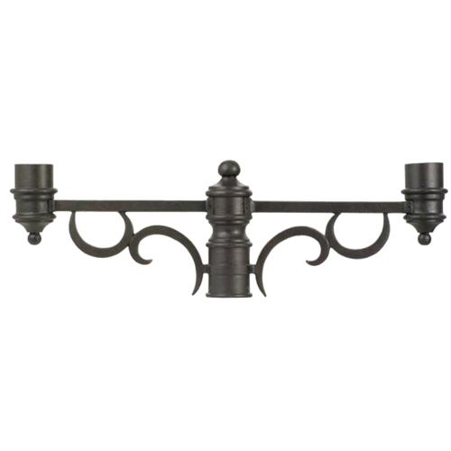 C118-9307MB By Kalco Lighting-Textured Matte Black Finish Double Post Mount Bracket