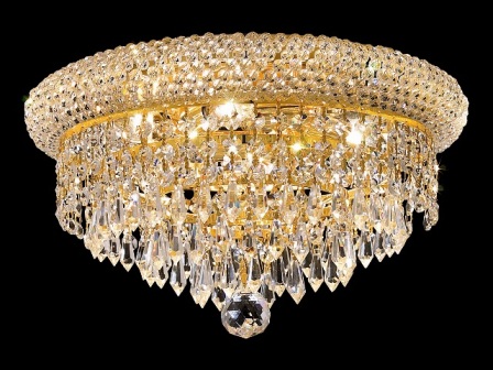 C121-1802F14G By Regency Lighting-Primo Collection Gold Finish 6 Lights Flush