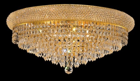 C121-1802F24G By Regency Lighting-Primo Collection Gold Finish 12 Lights Flush