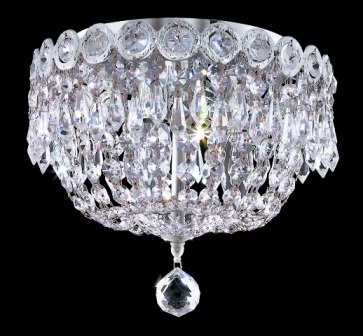 C121-1900F10C By Regency Lighting-Century Collection Chrome Finish 3 Lights Flush