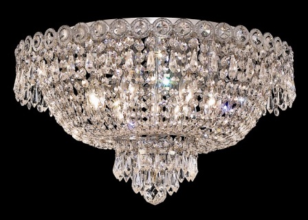 C121-1900F18C By Regency Lighting-Century Collection Chrome Finish 4 Lights Flush