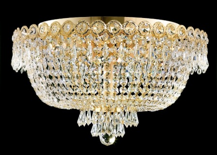 C121-1900F18G By Regency Lighting-Century Collection Gold Finish 4 Lights Flush