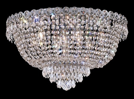 C121-1900F20C By Regency Lighting-Century Collection Chrome Finish 9 Lights Flush