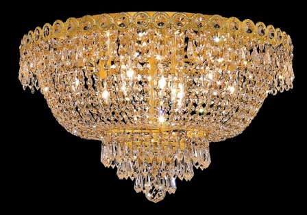 C121-1900F20G By Regency Lighting-Century Collection Gold Finish 9 Lights Flush