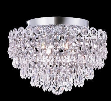 C121-1902F12C By Regency Lighting-Century Collection Chrome Finish 4 Lights Flush