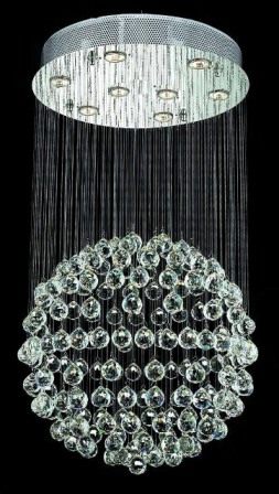 C121-2005D24C By Regency Lighting-Galaxy Collection Chrome Finish 8 Lights Chandelier