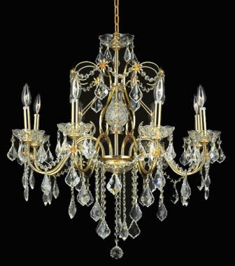 C121-2015D26G By Regency Lighting-St. Francis Collection Gold Finish 8 Lights Chandelier