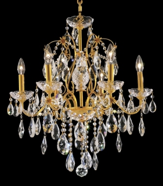 C121-2016D24G By Regency Lighting-St. Francis Collection Gold Finish 6 Lights Chandelier