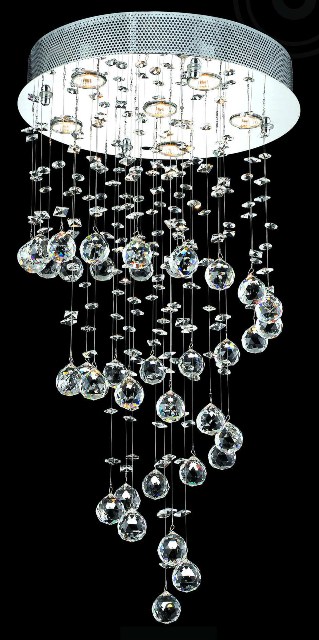 C121-2024D18CBy Regency Lighting - Galaxy Collection Polished Chrome Finish Chandeleir