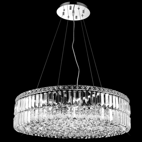 C121-2030D28CBy Regency Lighting - Maxim Collection Polished Chrome Finish Chandeleir