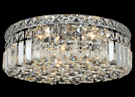 C121-2030F14C By Regency Lighting-Galaxy Collection Chrome Finish 4 Lights Flush