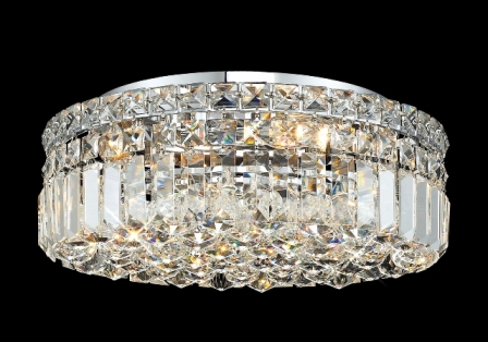 C121-2030F16C By Regency Lighting-Galaxy Collection Chrome Finish 5 Lights Flush