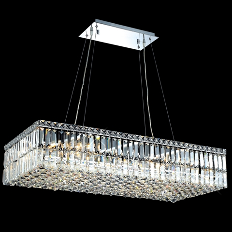 C121-2034D36CBy Regency Lighting - Maxim Collection Polished Chrome Finish Chandelier