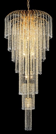 C121-6801G25G By Regency Lighting-Falls Collection Gold Finish 11 Light Chandelier