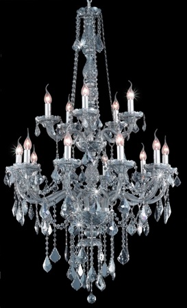 C121-7815G33SS-SS By Regency Lighting-Verona Collection Silver Shade Finish 15 Lights Chandelier