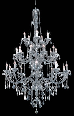 C121-7825G43SS-SS By Regency Lighting-Verona Collection Silver Shade Finish 25 Lights Chandelier