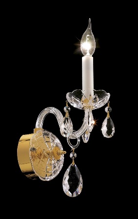 C121-7829W1G By Regency Lighting-Alexandria Collection Gold Finish 1 Light Wall Sconce