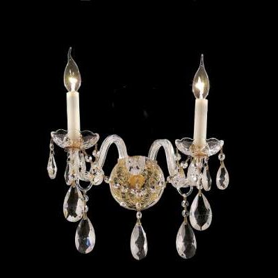 C121-7829W2G By Regency Lighting-Alexandria Collection Gold Finish 2 Lights Wall Sconce