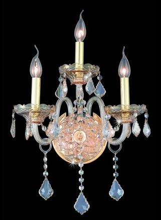 C121-7853W3SS-SS By Regency Lighting-Verona Collection Silver Shade Finish 3 Lights Wall Sconce