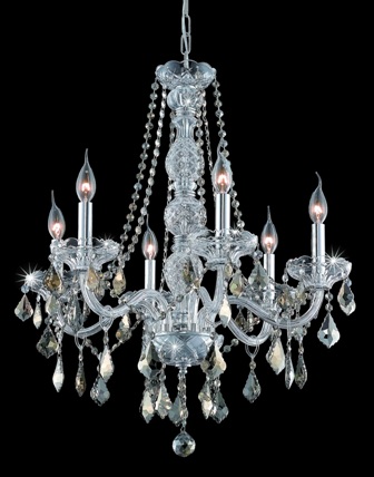 C121-7856D24C-GT By Regency Lighting-Verona Collection Chrome Finish 6 Lights Chandelier